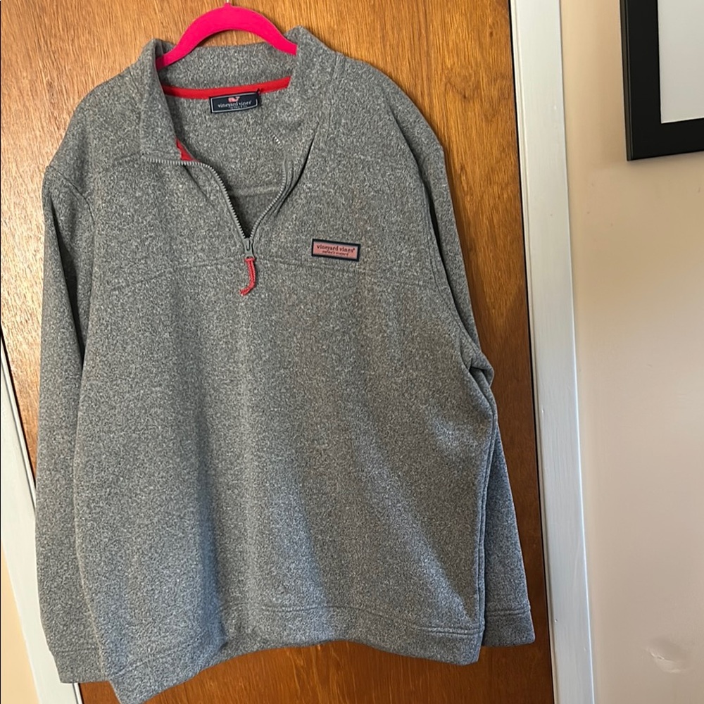 Vineyard Vines Gray Zip Up Sweater